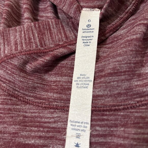 EXCELLENT Lululemon Healthy Heart Pullover Long Sleeve Hoodie Black Cherry 6 - Picture 8 of 8
